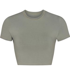 COTTON JERSEY SUPER CROPPED T-SHIRT XL